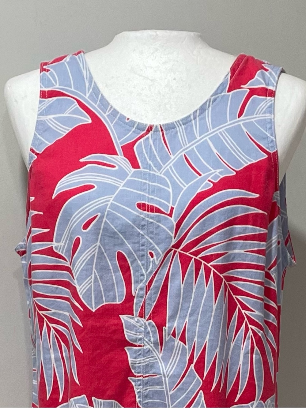 NWT Tommy Bahama Sleeveless Tropical Palm Leaf Shift Dress Coastal Beach Island - Picture 2 of 10